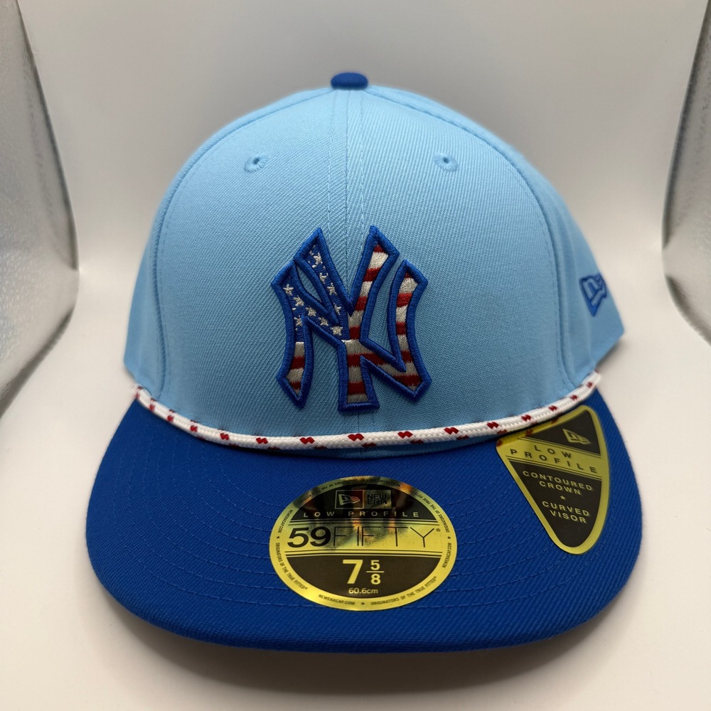 New Era 59FIFTY LP NY Yankees July 4th Fitted Hat Blue 7 5/8 60672780